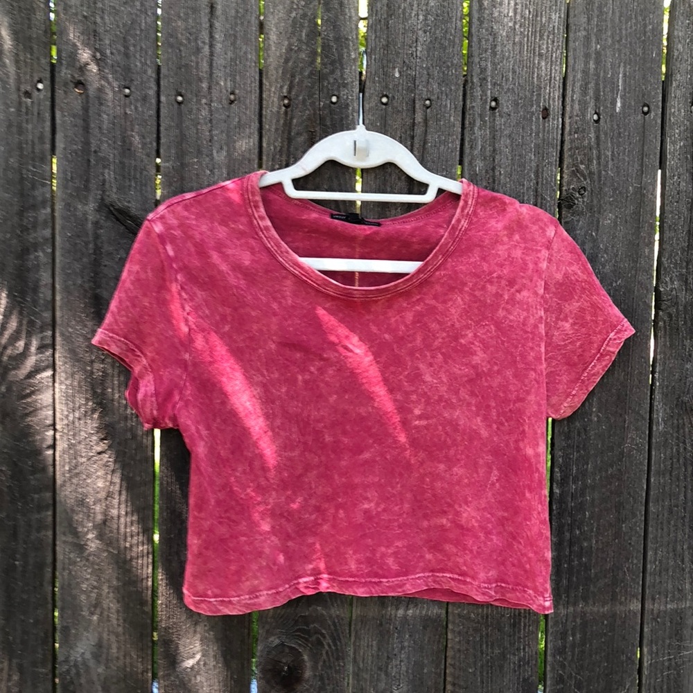 Acid wash crop top tee from Urban Outfitters